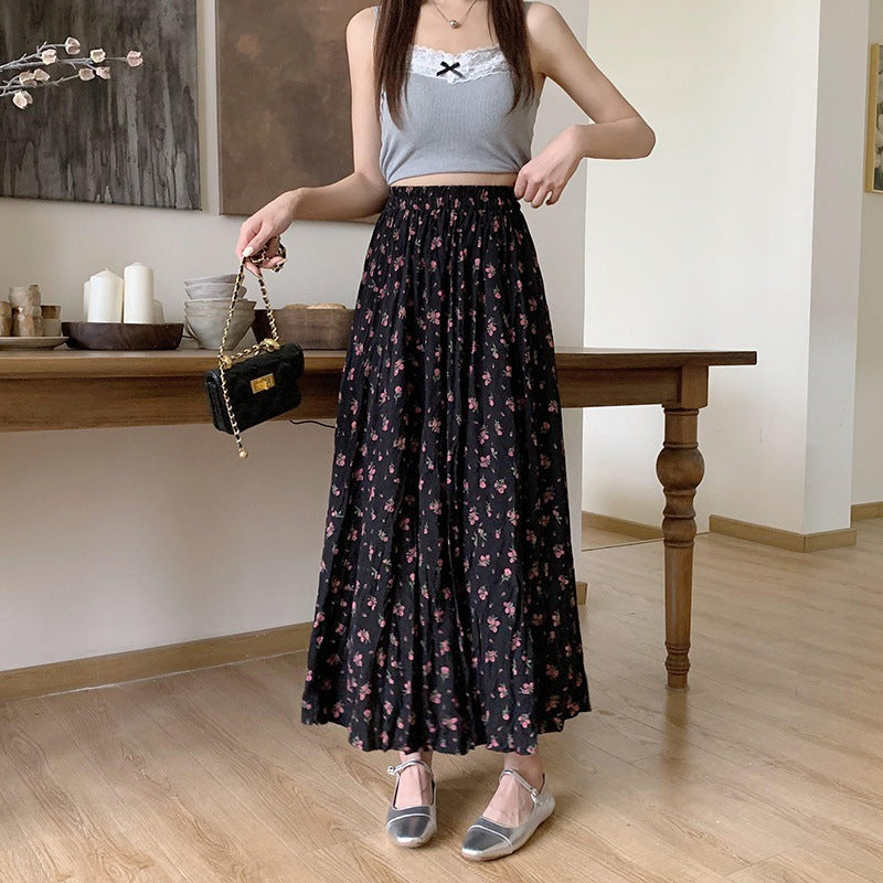 Summer Women's Floral Pleated Skirt