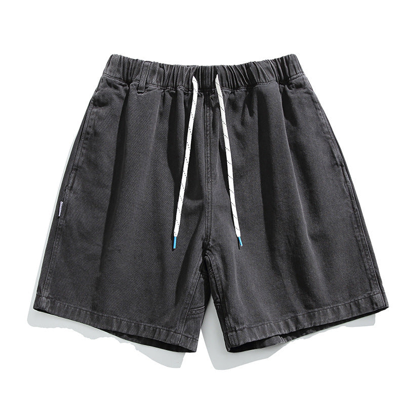 Men's Loose Washed-out Cotton Shorts