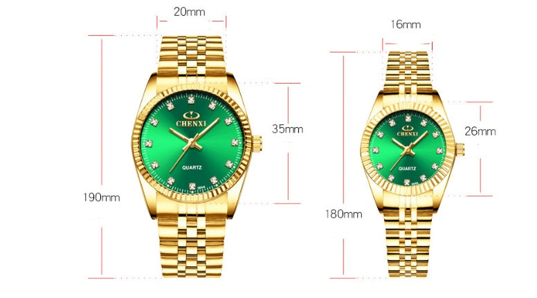 Golden couple watch men