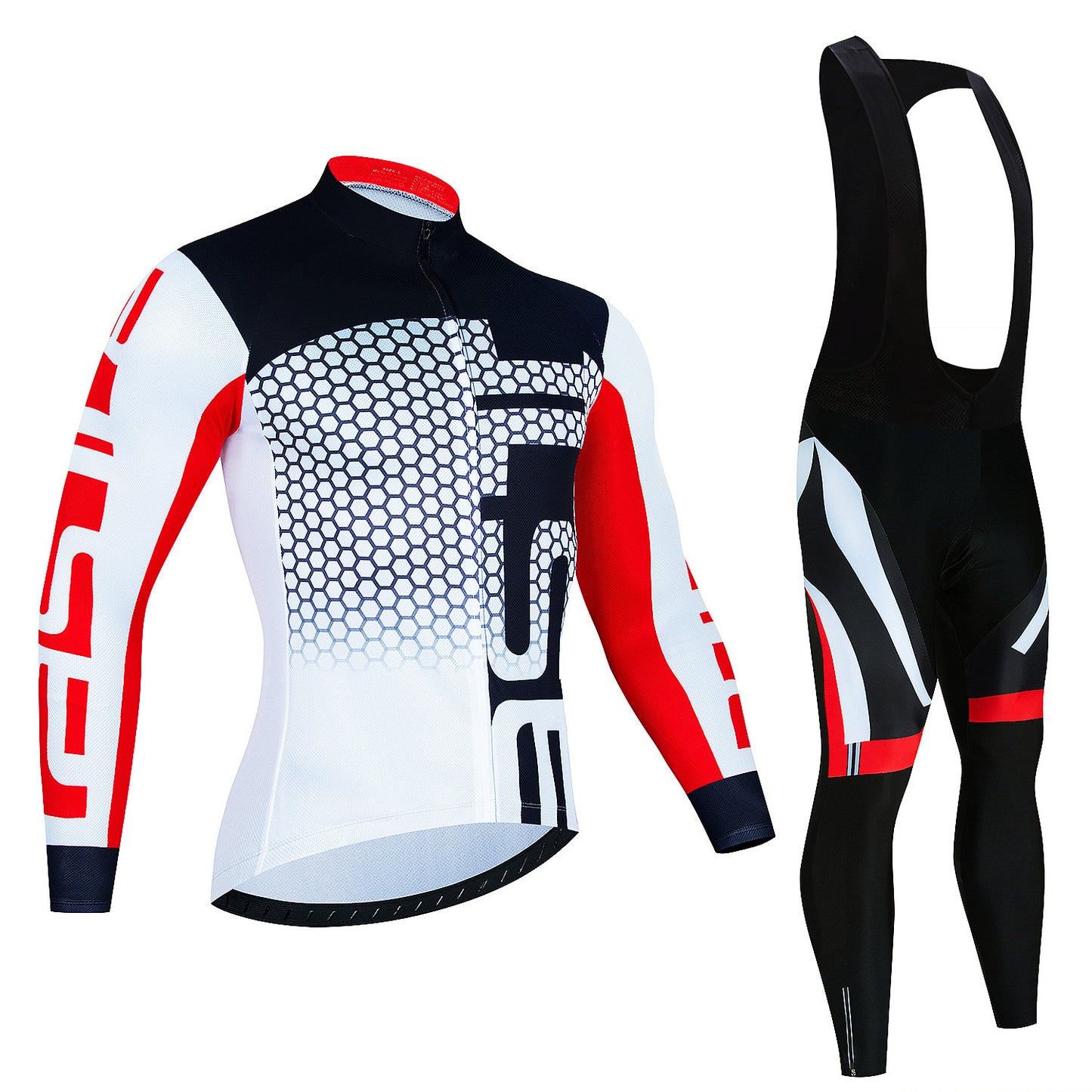 Spring And Autumn Cycling Clothing Long-sleeve Suit Top And Trousers Men's Sweat-wicking Breathable