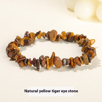 Natural Crystal Agate Colorful Gravel Stretch Bracelet