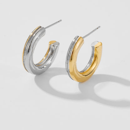 High-Grade C- Shaped Ear Ring Copper-plated Gold