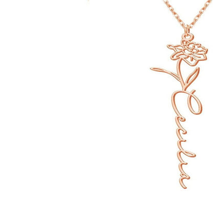 Stainless Steel English Letter Name Necklace