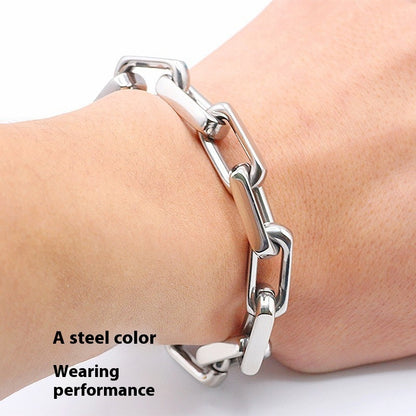 Cuban Link Chain Men's Light Luxury Stainless Steel Ornament Women's All-match Wholesale