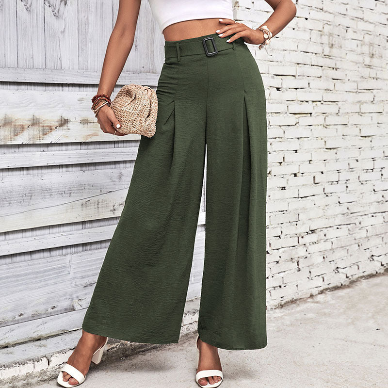 Foreign Trade High Waist Wide Leg Casual Trousers