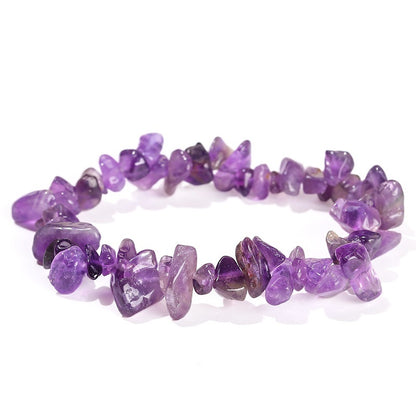 Natural Crystal Agate Colorful Gravel Stretch Bracelet