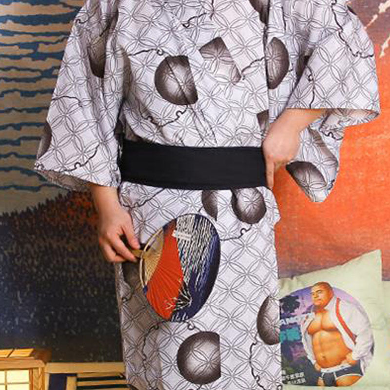 Japanese Style And Wind Wave Pattern Winter Bathrobe