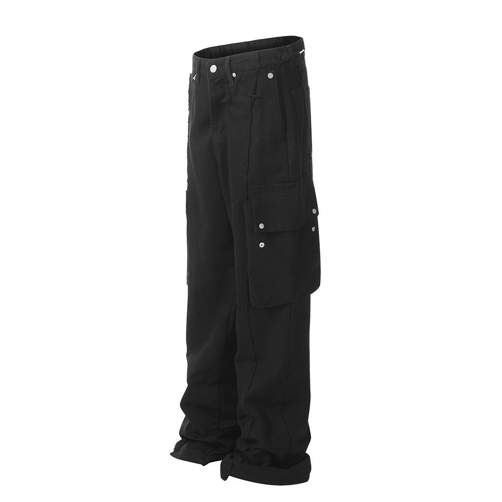 Loose Cargo Straight-leg Trousers Men's High Street