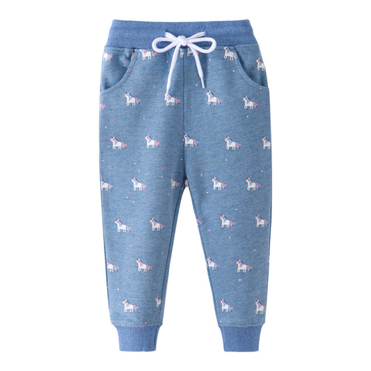 Children's cotton wool long pants