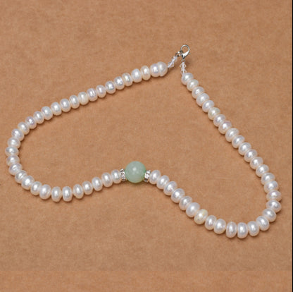 Pearl necklace plump white natural