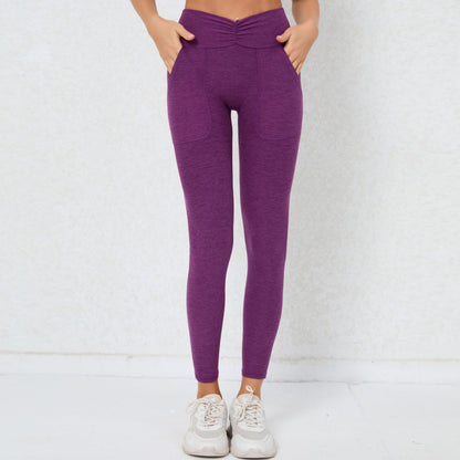 Pocket Quick-dry Hip Raise Skinny Yoga Pants