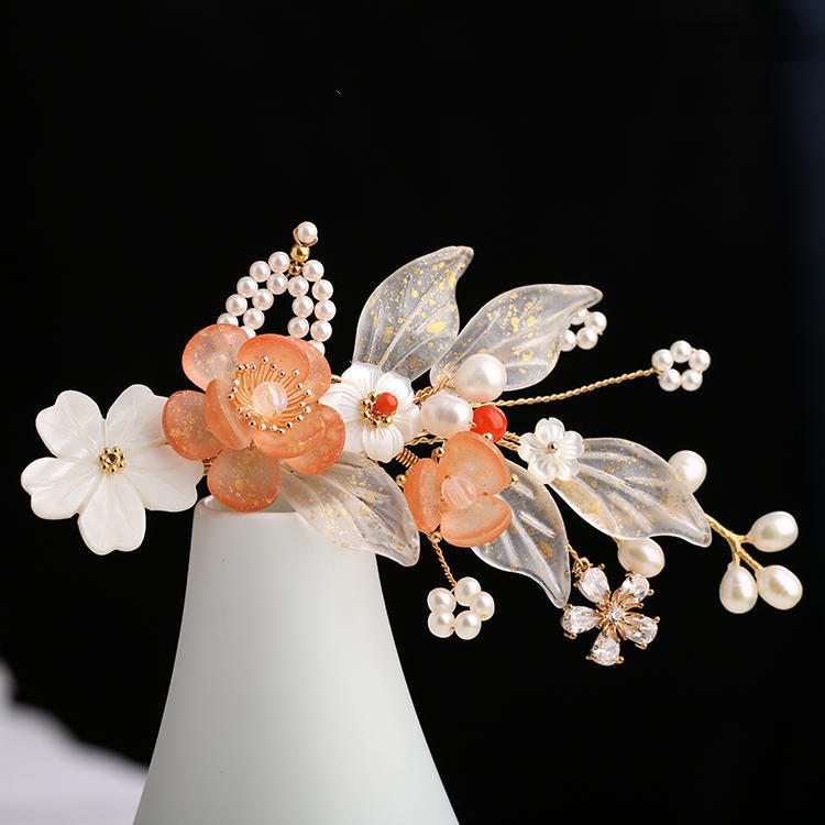 Hanfu Ancient Style Handmade Hair Crown Fringed Gradient All-match Hair Accessories