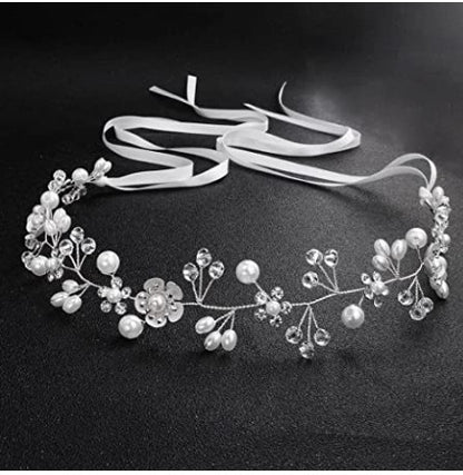 Gold And Silver Crystal Gauze Dress Accessories Headdress