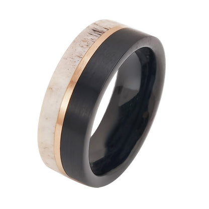Men's Flat Tungsten Gold Ring