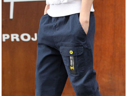 Boys' Casual Pants Spring And Autumn Decoration Body