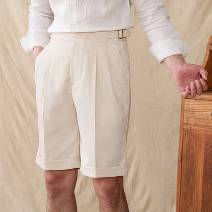 Summer Linen Blended Gorkha District Shorts