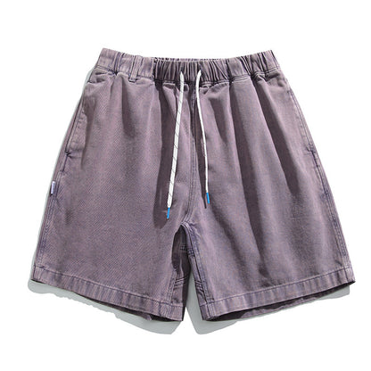 Men's Loose Washed-out Cotton Shorts