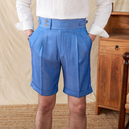 Cotton Blend Vintage Anti-wrinkle Shorts