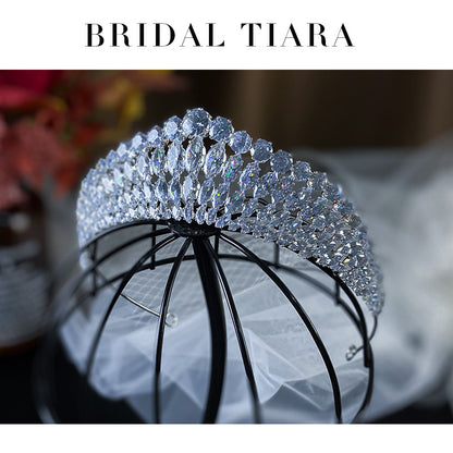 Full Diamond Super Flash Zircon Crown Headdress Queen Headband