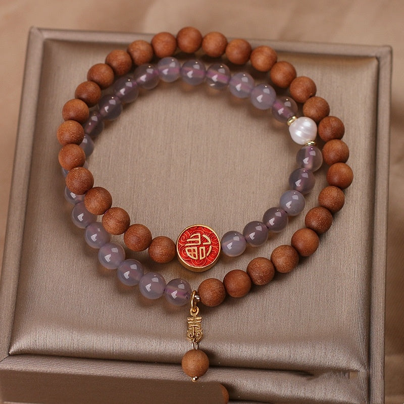 Ethnic Style Multi-layer Sandalwood Prayer Beads Bracelet