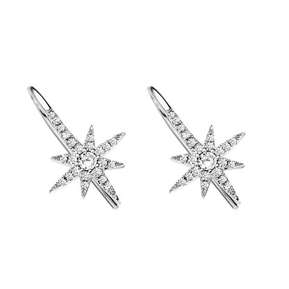 Eight Awn Star Stud Earrings For Women