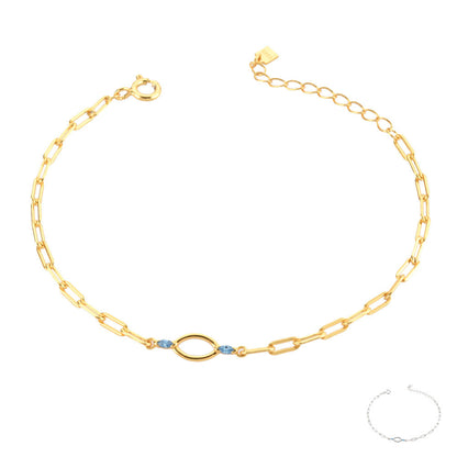 Rectangular Chain Horse Eye Long Bracelet