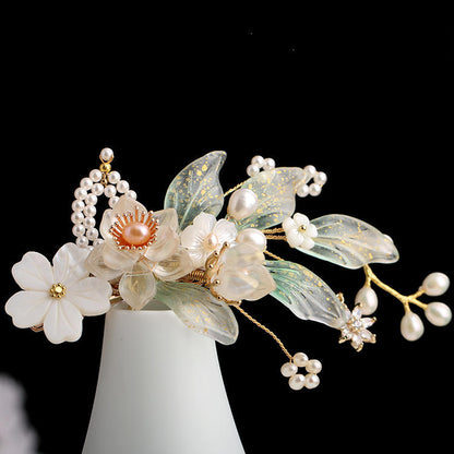 Hanfu Ancient Style Handmade Hair Crown Fringed Gradient All-match Hair Accessories