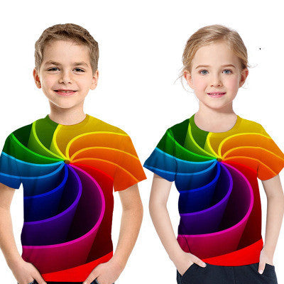 Digital printed children's Short Sleeve T-Shirt