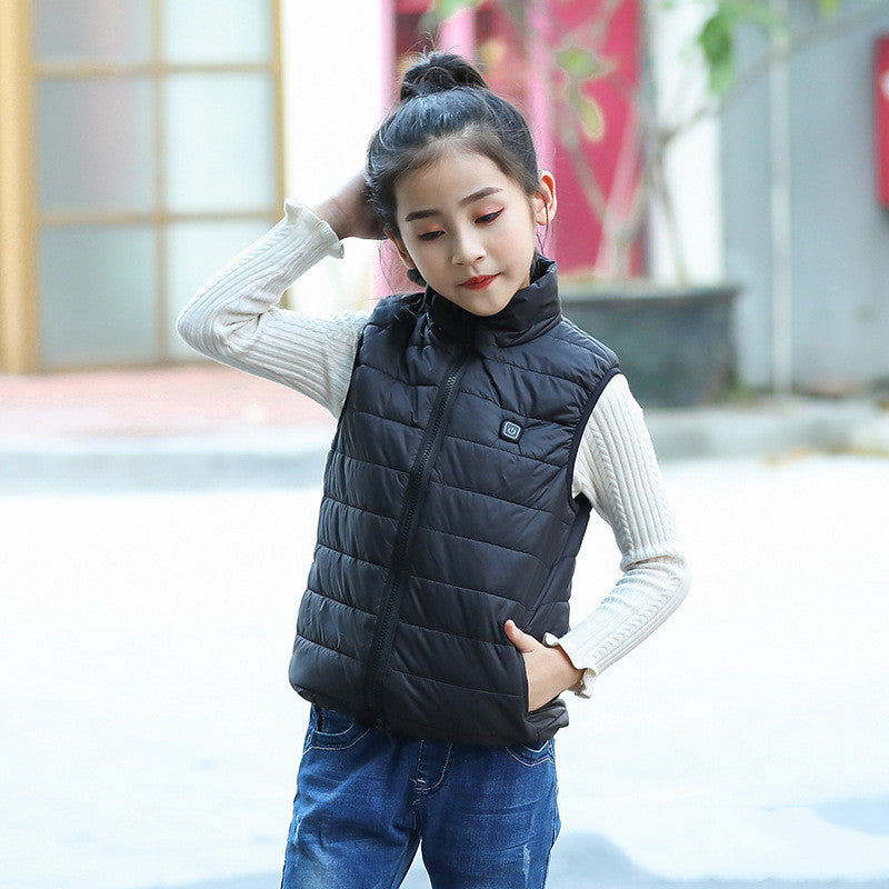 Charging smart children heating vest