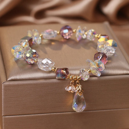 Korean Style Fashionable Colorful Austrian Crystal Bracelet