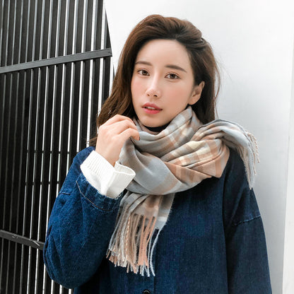 Women's Korean-style Autumn And Winter Plaid Scarf