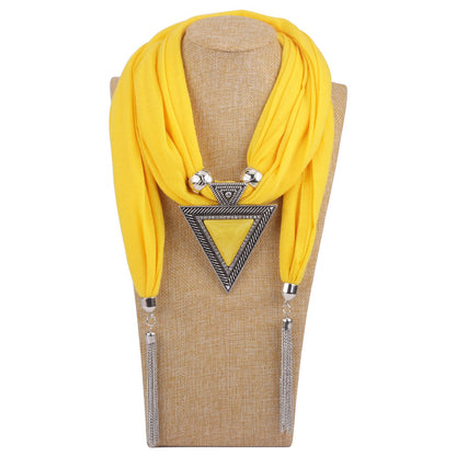 European And American Fashion Jewelry Necklace Scarf Female Resin Alloy