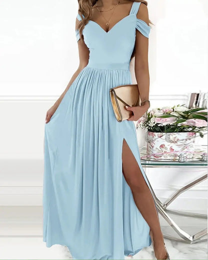 Long Floor Length Elegant Greek Style Pleated Dress