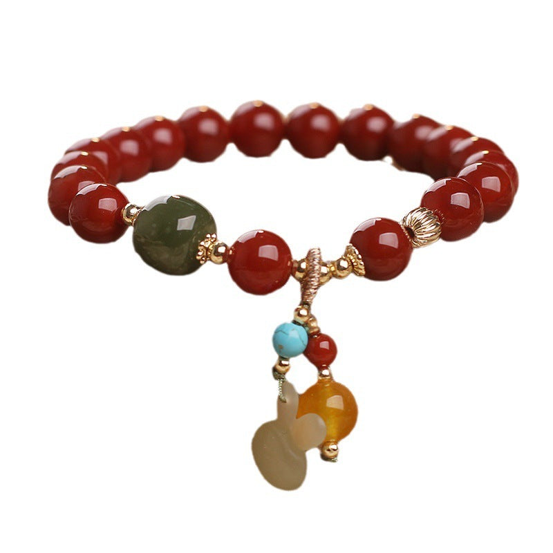 Ethnic Style Nanjiang Carnelian Bracelet Female Chinese Style