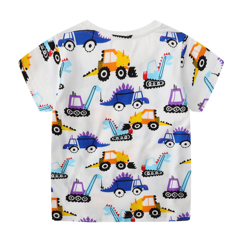 Boys Cute Print Cotton Knit T-Shirt