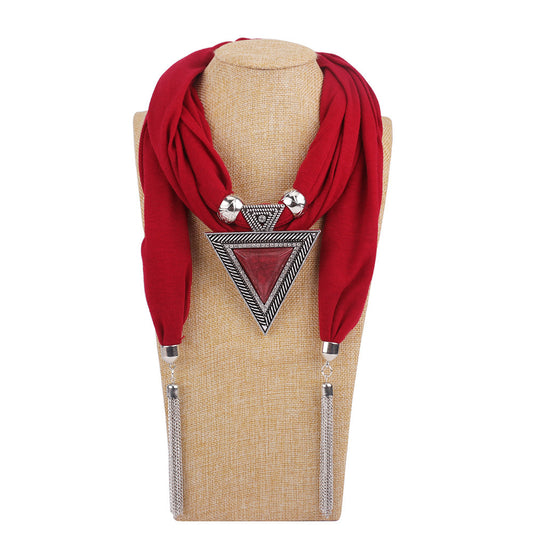 European And American Fashion Jewelry Necklace Scarf Female Resin Alloy