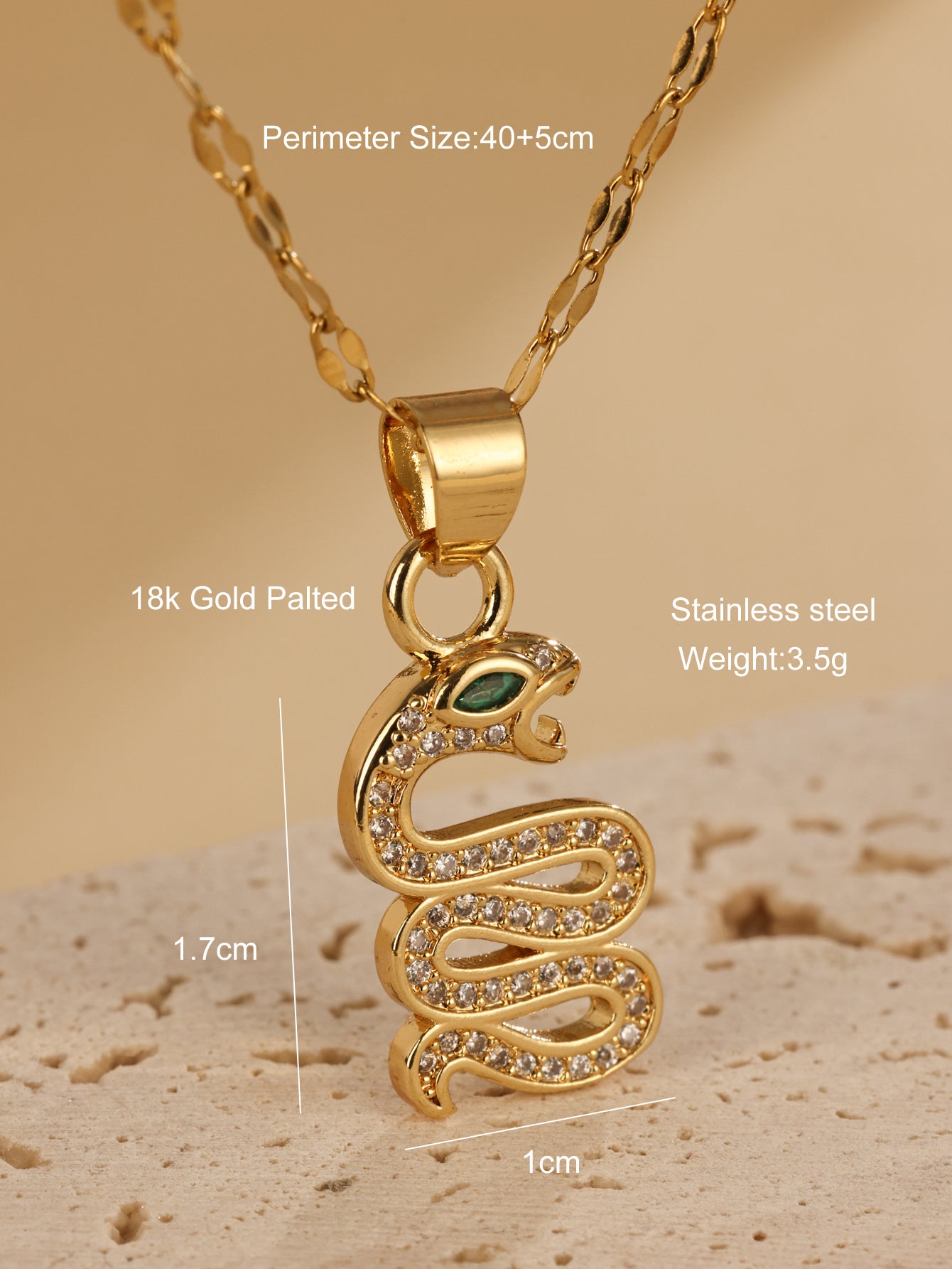 Snake Shaped Necklace, Personalized And Fashionable, Niche Snake Element Alloy Pendant Necklace