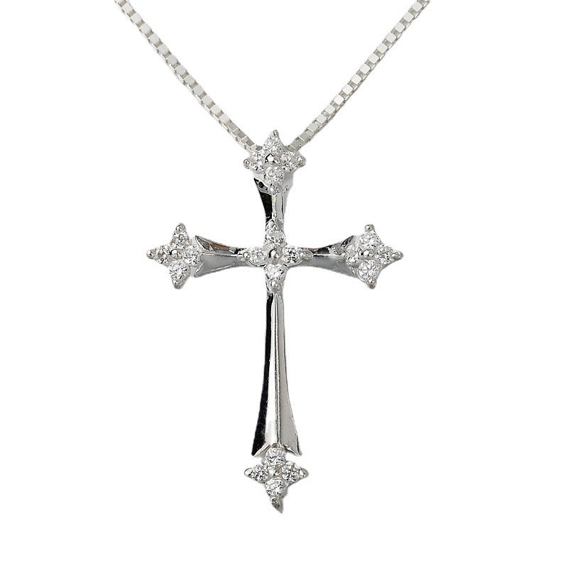 Fashion Sterling Silver Cross Necklace For Women