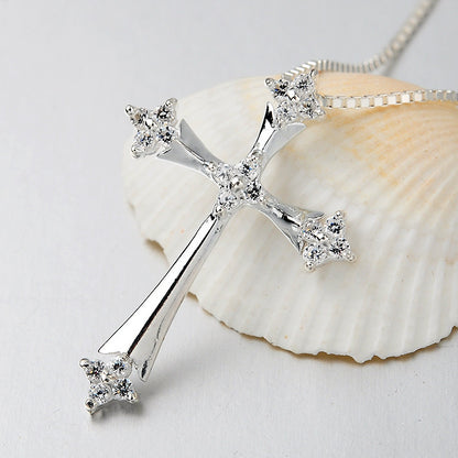 Fashion Sterling Silver Cross Necklace For Women