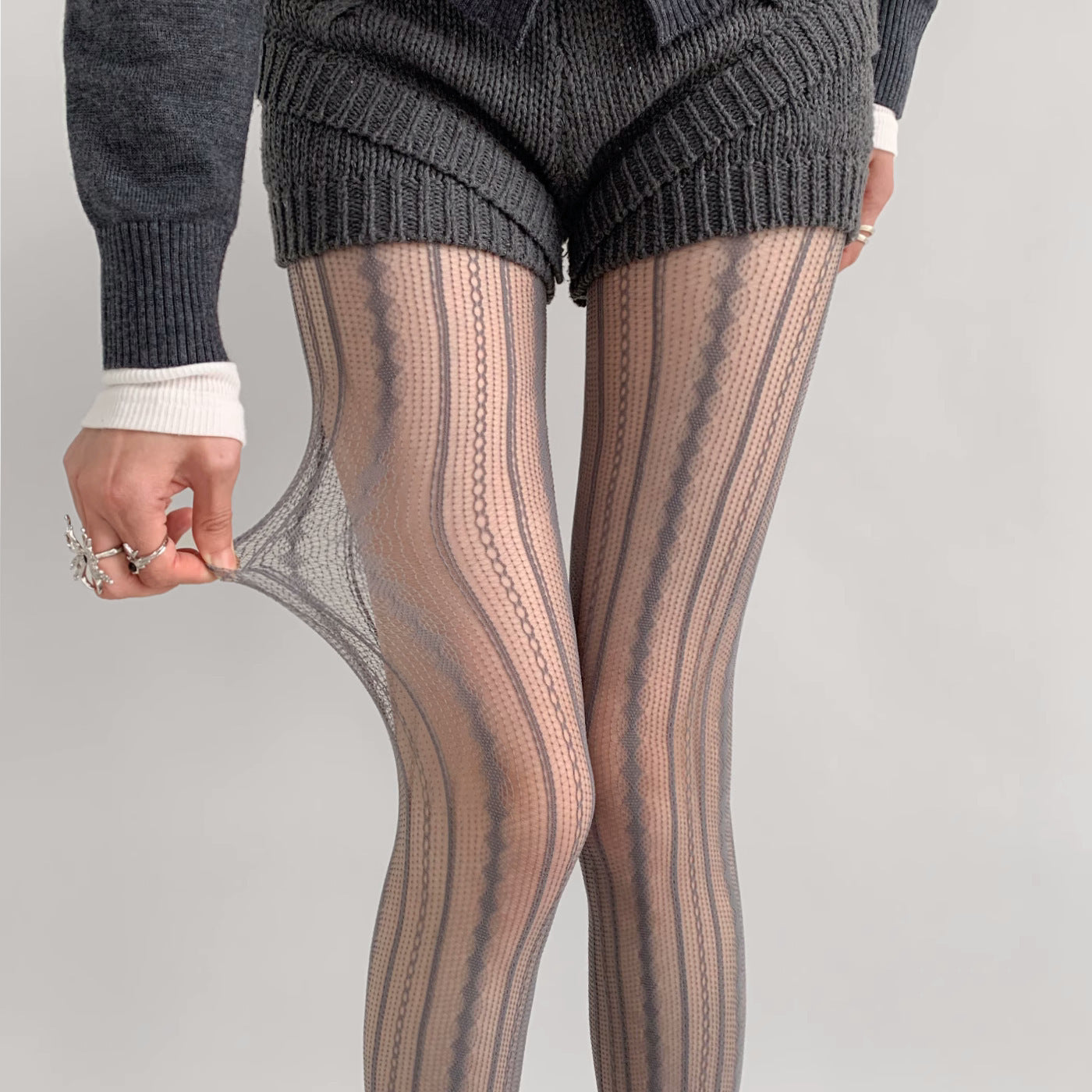 Lace Mesh Stockings Women's Thin Hollow Pantyhose