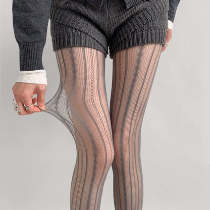 Lace Mesh Stockings Women's Thin Hollow Pantyhose