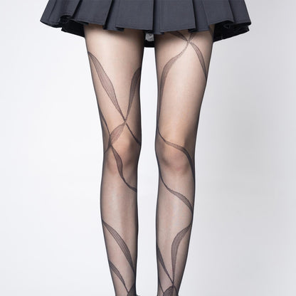 Lace Mesh Stockings Women's Thin Hollow Pantyhose