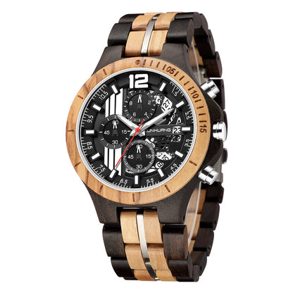 Men's Retro Quartz Multifunction Watch Set