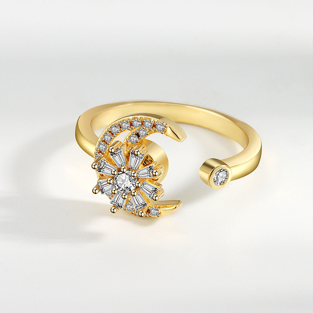 Sterling Silver Anxiety Spinning Ring Opening