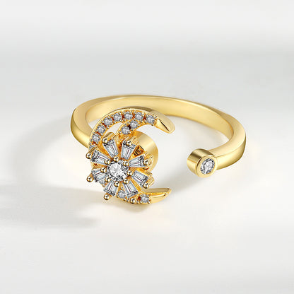 Sterling Silver Anxiety Spinning Ring Opening