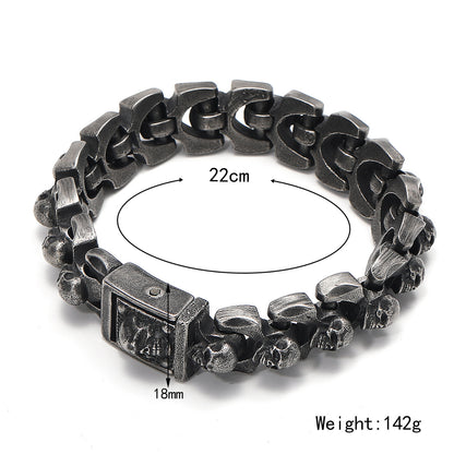 Men's Fashion Retro Distressed Skull Bracelet