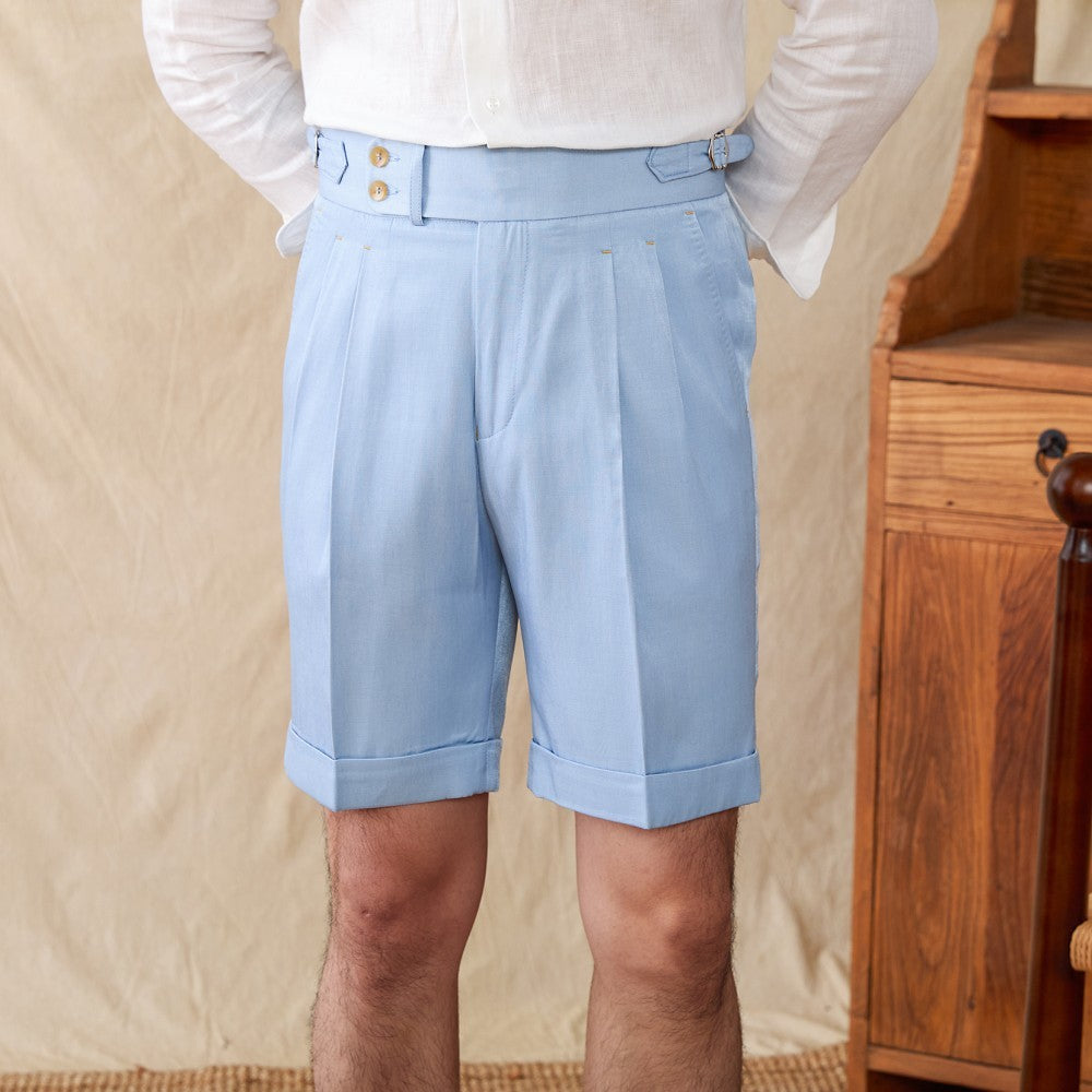 Cotton Blend Vintage Anti-wrinkle Shorts