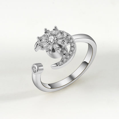 Sterling Silver Anxiety Spinning Ring Opening