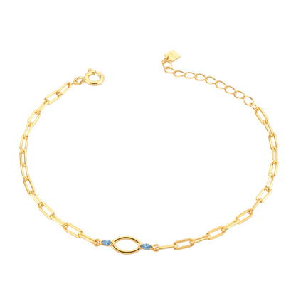 Rectangular Chain Horse Eye Long Bracelet