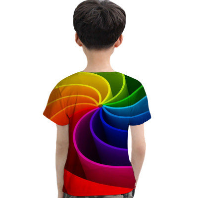 Digital printed children's Short Sleeve T-Shirt